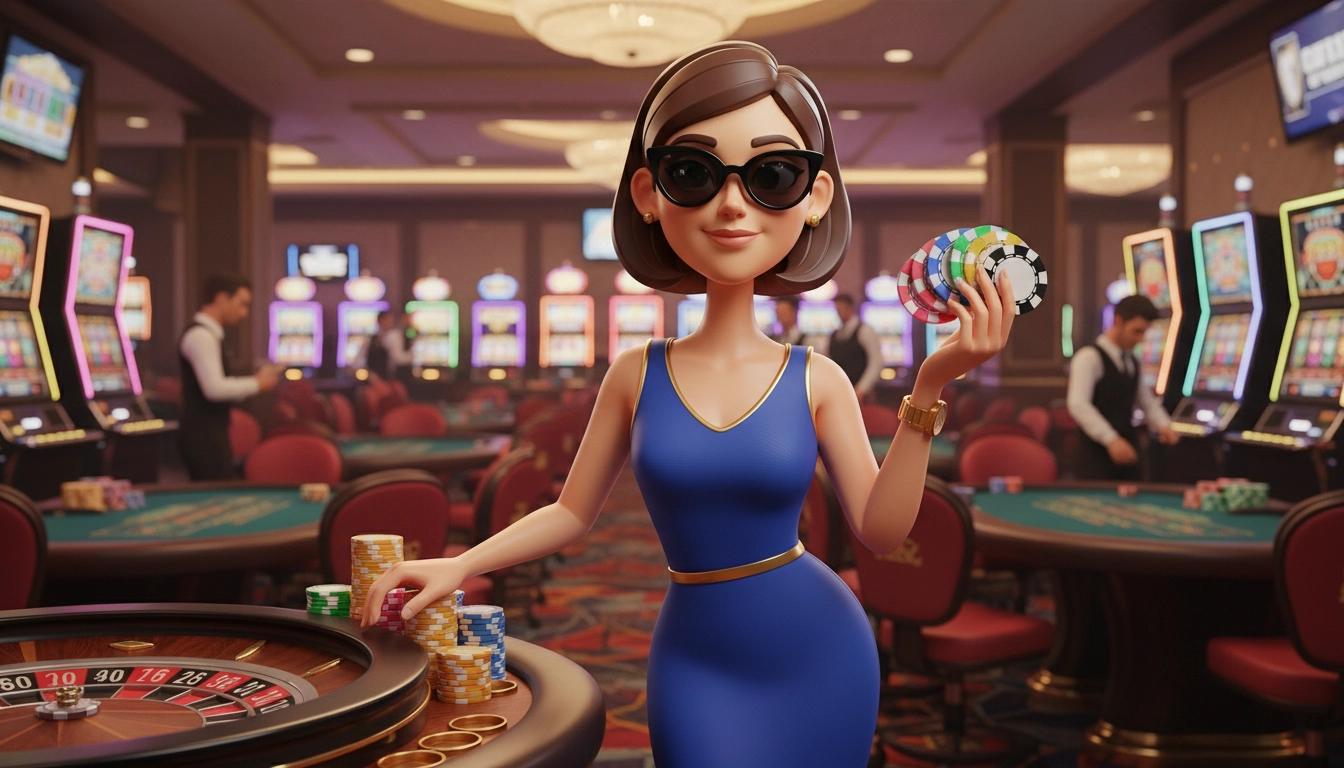 Casino character introducing PayID online pokies real money